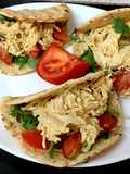 My Folded multi Seeded flatbread with Coronation Chicken & Salad
