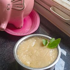 A picture of Wheat Flour halwa with jaggery.