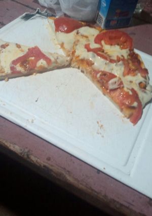Una foto de Pizza