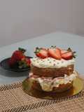 Mini torta de fresas con crema