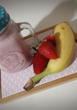 Une photo de Smoothie healthy 🍓🌿🍌