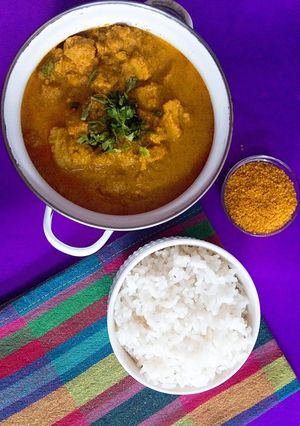 A picture of Bengali mustard chicken.
