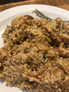 Una foto de Risotto de Quinoa y verde
