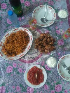 عکسی از دستور لوبیاپلو و گوشت مرغ و بره