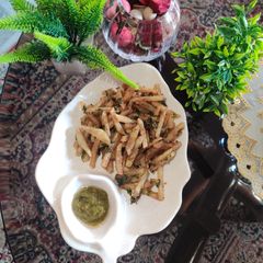 A picture of VRAT POTATO FRIES with SINGHARA atta.