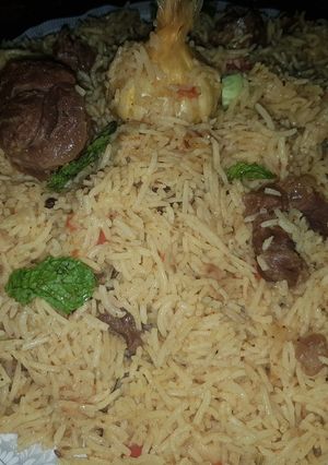 A picture of Beef yakhni pulao pulao ki recipe.