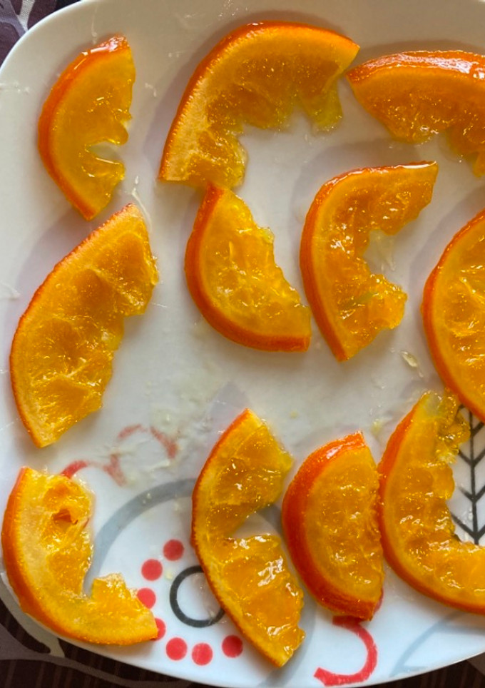 Una foto de Naranjas confitadas