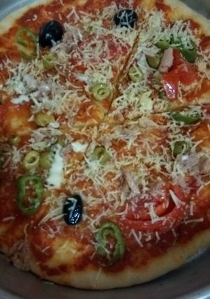 صورة لوصفة بيتزا علی طريقتي