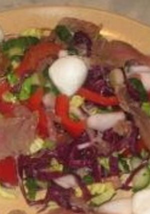 Sonkás saláta recept fotója