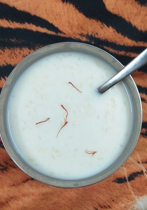 A picture of Kesariya kheer.