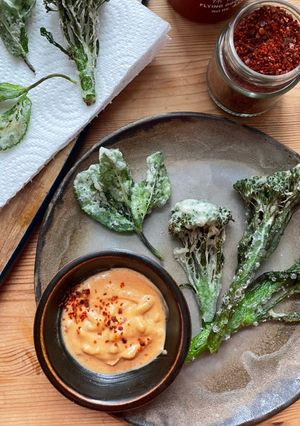 A picture of Tempura Tenderstem Broccoli.