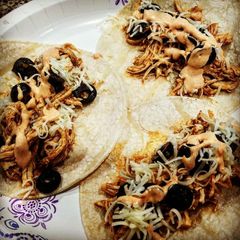A picture of Instant Pot: THE BEST Shredded Chicken for Tacos.