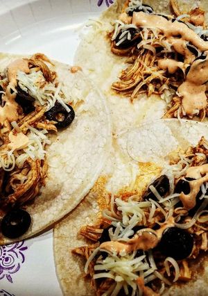 A picture of Instant Pot: THE BEST Shredded Chicken for Tacos.