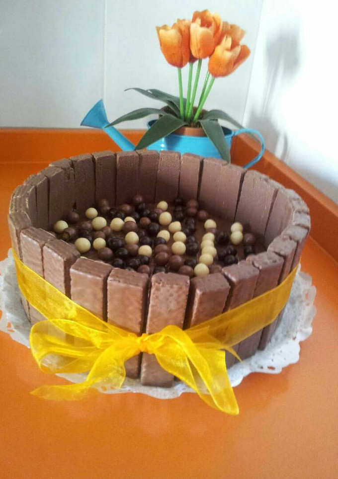 Una foto de Tarta de obleas y nutella