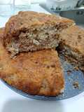 Banana bread with a cinnamon swirl
