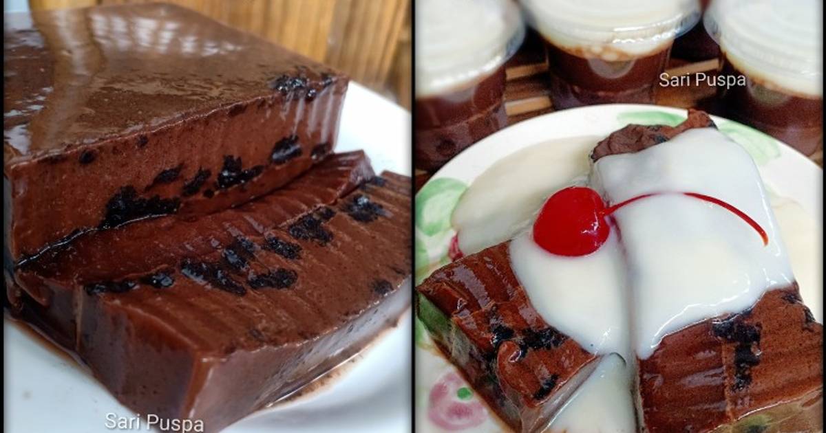 Resep Puding Coklat Oreo With Fla Oleh Sari Puspa Cookpad