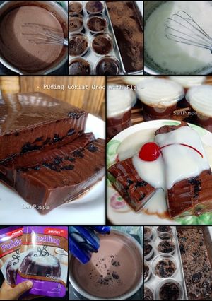 Foto resep Puding Coklat Oreo with Fla