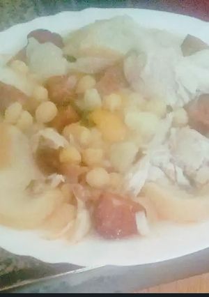 Una foto de Sopas campera con carne de jamón, ternera y chorizo