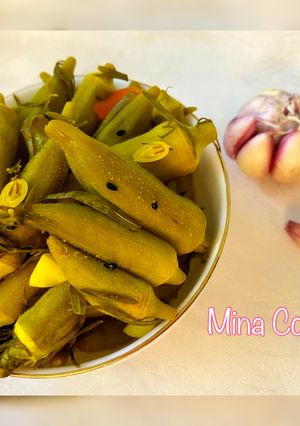 عکسی از دستور ترشی بامیه