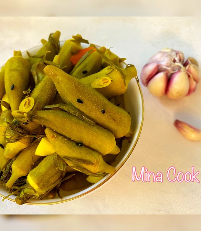 عکسی از دستور ترشی بامیه