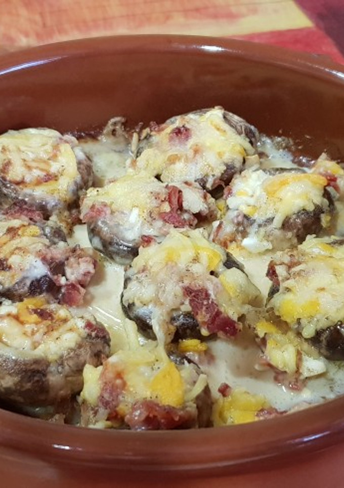 Una foto de Champiñones rellenos