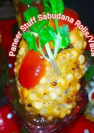 A picture of Paneer Stuffed Sabudana Vada.