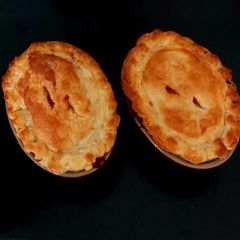 A picture of My 2 Steak and Veg pies 🥧.