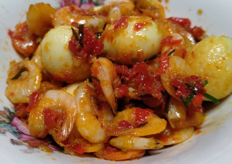 Resep 106. Sambal goreng udang telur puyuh Anti Gagal