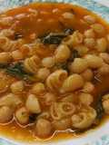 Sopa Minestrone con garbanzos y caldo de pollo