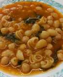 Sopa Minestrone con garbanzos y caldo de pollo
