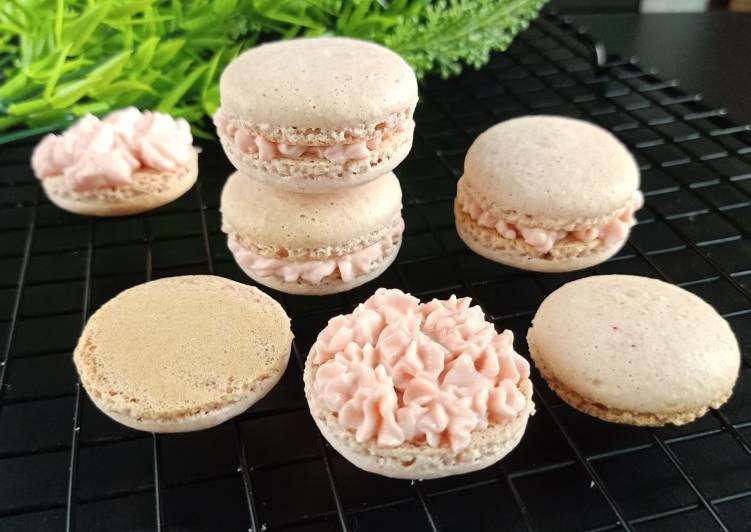 Masakan Unik French Oat Macaron Swiss Meringue Method Gurih Mantul