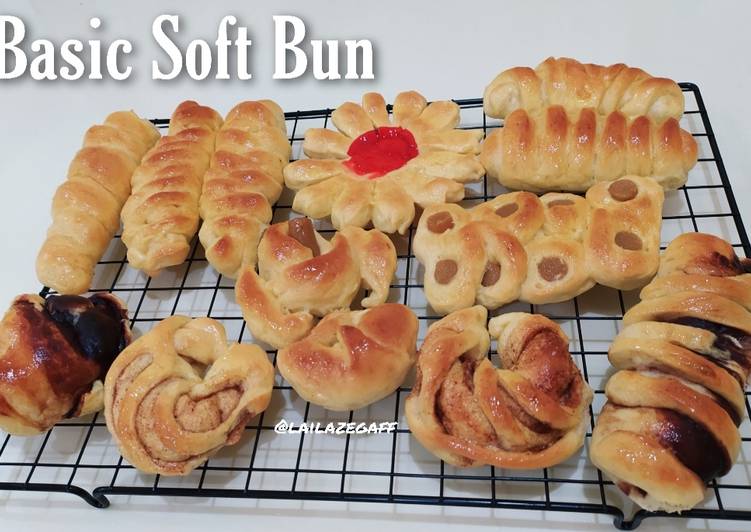 Basic Soft Bun (kreasi roti manis)