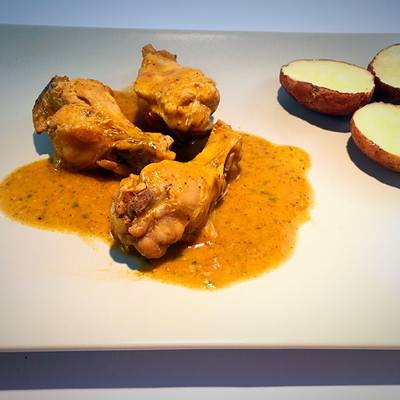 Alitas de pollo con salsa de champiñones Receta de CocinarParaCuatro-  Cookpad