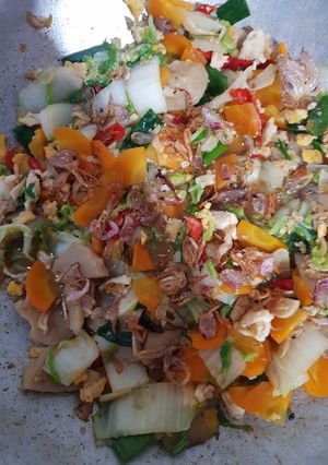 Foto resep Capcay sawi telur