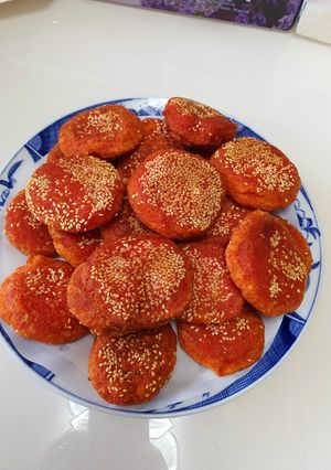 Hình của món Bánh rán gấc.