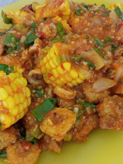 Foto resep Cumi udang goreng saus padang