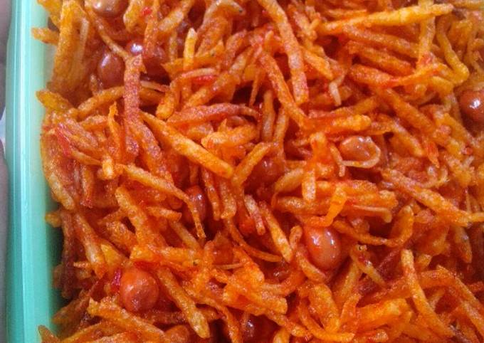 Cara Bikin Kentang mustofa plus teri kacang Praktis