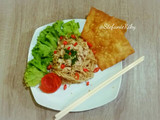 Mie ayam goreng pedasss gilaaak