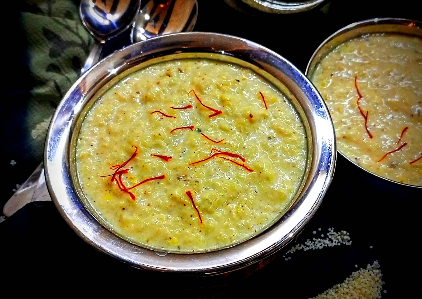 Samak rice kheer with thandai