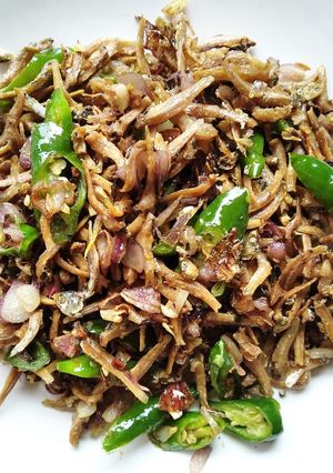 Foto resep Teri goreng cabe ijo
