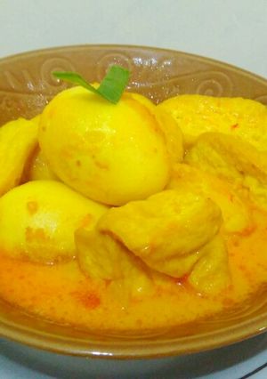 Foto resep Tahu telur kuah santan kuning