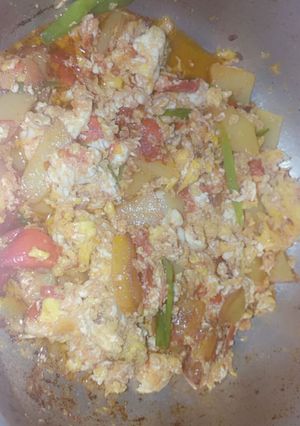 A picture of Andai allu ki sabzi.