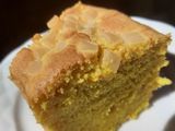 Bolu labu kuning panggang lembut topping keju