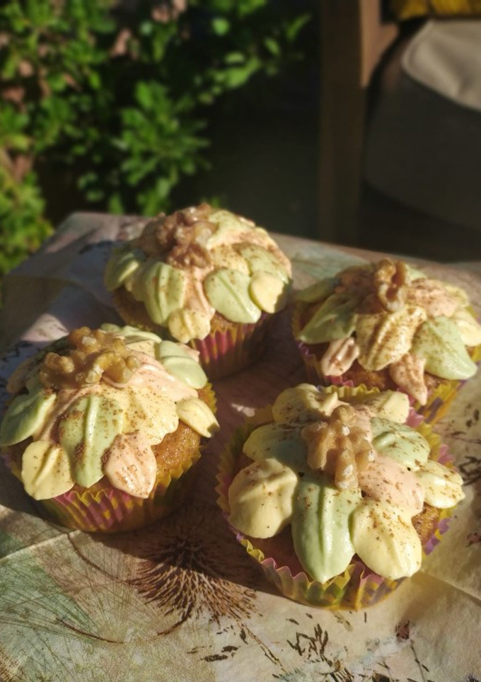 Una foto de Cupcake zanahoria