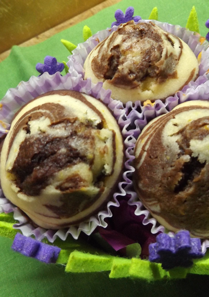 Una foto de Muffins de almendras y chocolate con ron