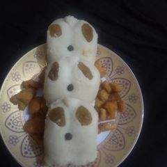A picture of Bengali style malai peda.