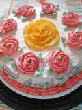 Pastel 3 leches y duraznos