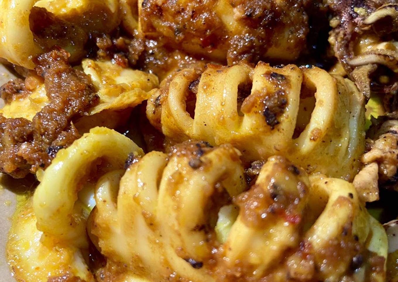 Cumi bakar teflon (bumbu rica2)