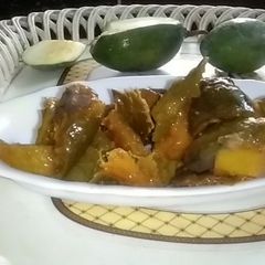 A picture of Sweet Raw Mango Pickle In Microwave.