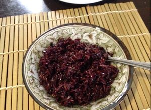 Hình của món Cơm rượu nếp than.